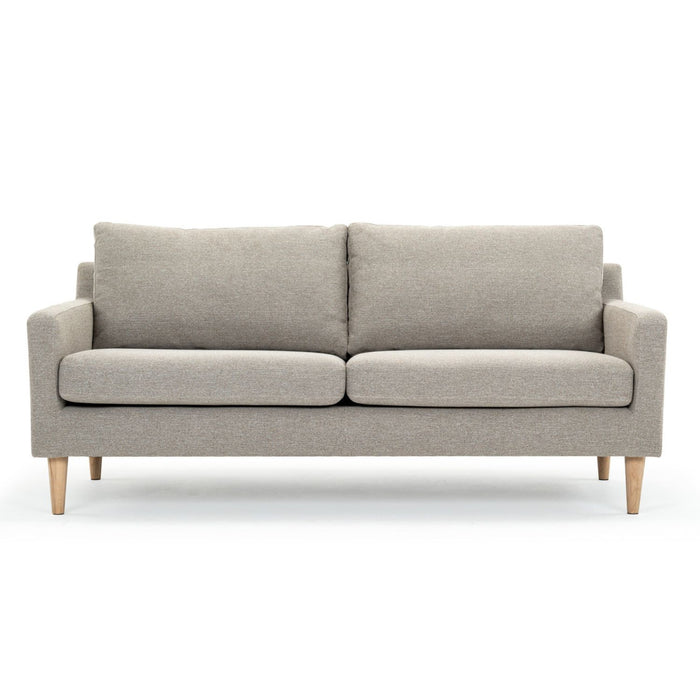 Astha 2 Seater couch, Agnes Brown, Oak Soap Legs