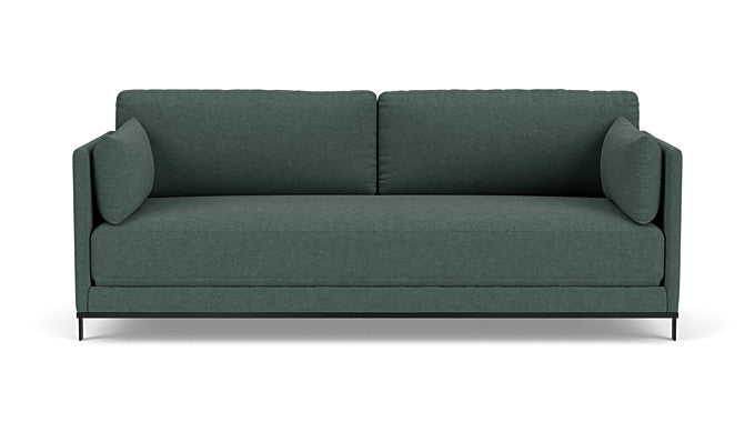 Chill Sleeper Sofa, Form Blue Grey, Black Metal Legs