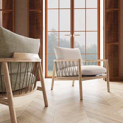 Enzo Chair, Maya Cream, Oak Soap Frame