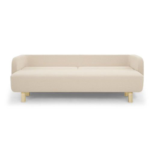 Clara Sleeper Couch, Pasha Dune, Oak Soap