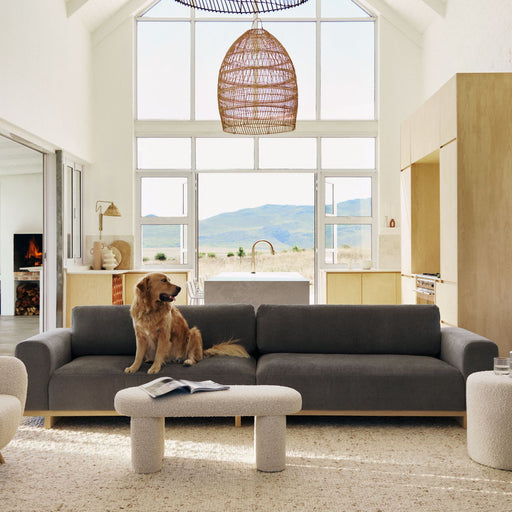 Aya 4-seater Couch, Planet Grey Green, Oak Soap