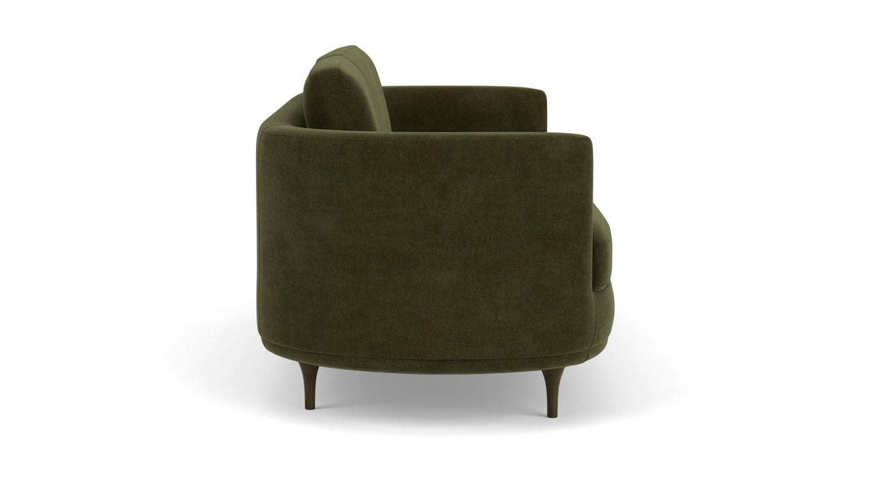 Elinor 3 Seater, Moss Olive, Oak Legs