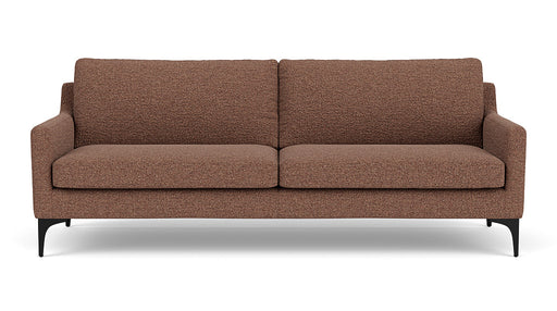 Anna 3-Seater Couch, Pebble Rust, Black Legs