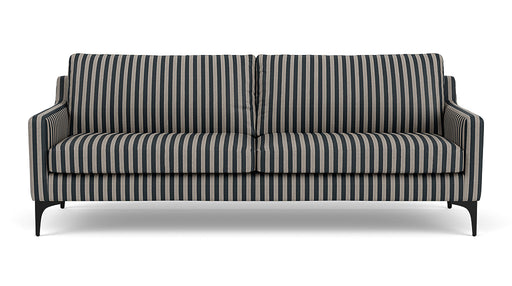 Anna 3 Seater, Straight Latte Black, Black Legs