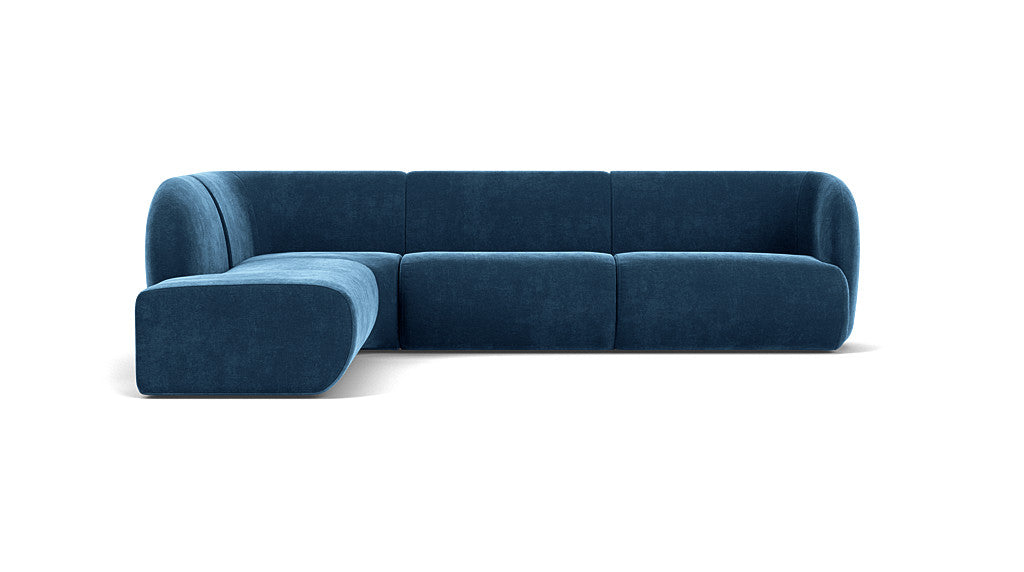 Paula Modular, 3.5 Seater Open Chaise Left, Planet Legion Blue