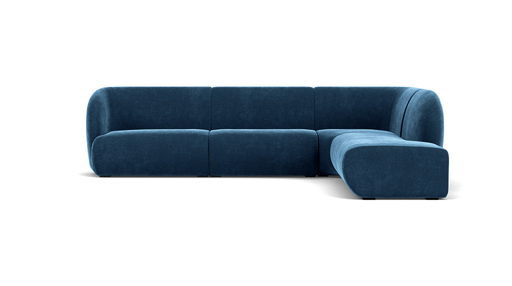 Paula Modular, 3 Seater Open Chaise Right, Planet Legion Blue