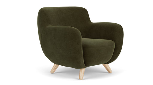 Otis Chair, Moss Olive, Oak Soap Legs