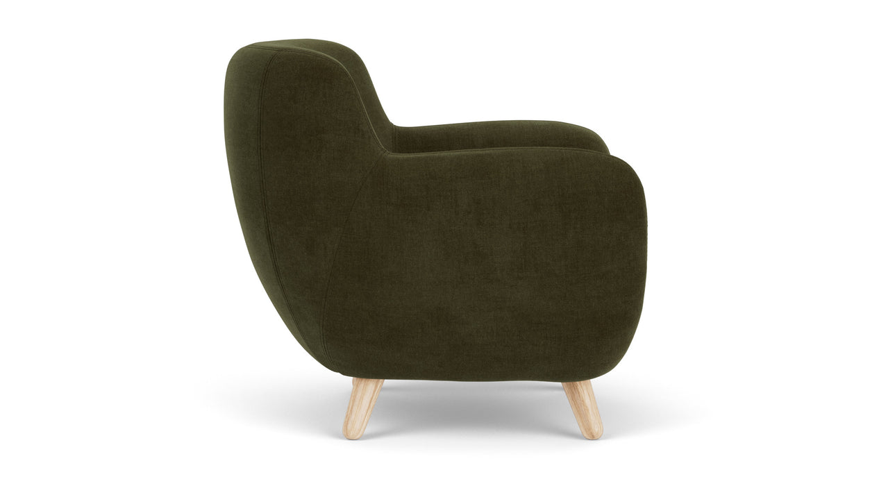 Otis Chair, Moss Olive, Oak Soap Legs