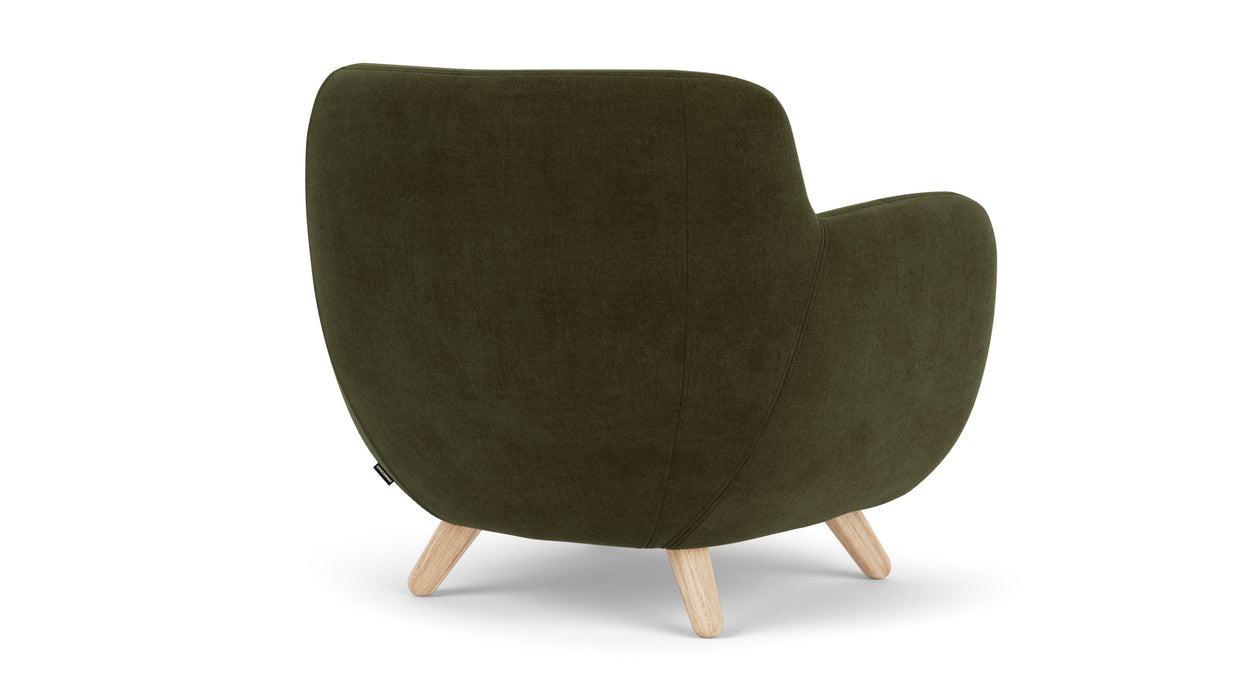 Otis Chair, Moss Olive, Oak Soap Legs