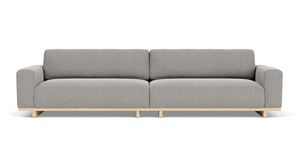 Aya 4-seater Couch, Planet Grey Green, Oak Soap