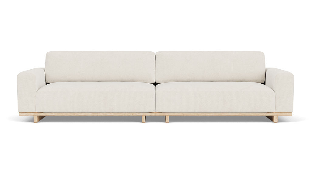 Aya 4-seater Couch, Free Dune, Oak Soap Legs