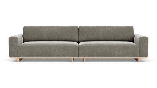 Aya 4-seater Couch, Planet Grey Green, Oak Soap