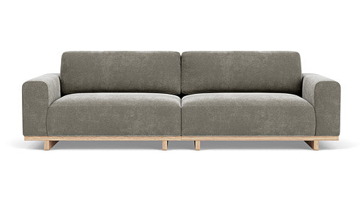 Aya 3.5 Seater Couch Planet Grey Green, Oak Soap