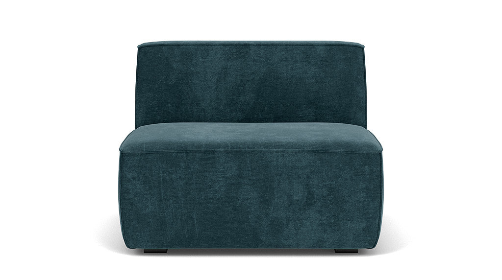 Dane 1 Seater Center Couch, Danny Dusty Blue