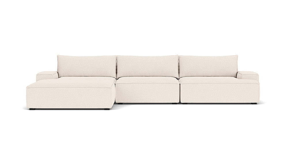 Daphne 3 Seater Chaise Left, Maya Cream