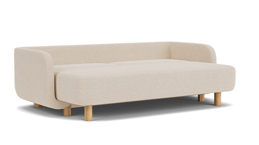 Clara Sleeper Couch, Pasha Dune, Oak Soap
