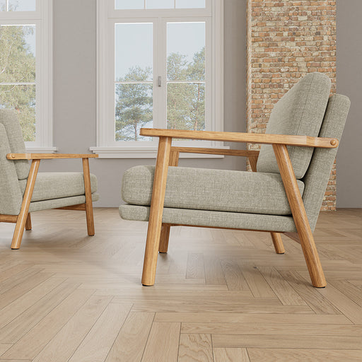 Archie Chair Vega Sand Dune Oak Legs