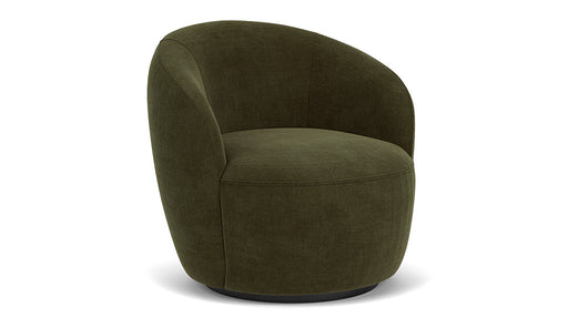 Rosie Swivel Chair, Moss Olive