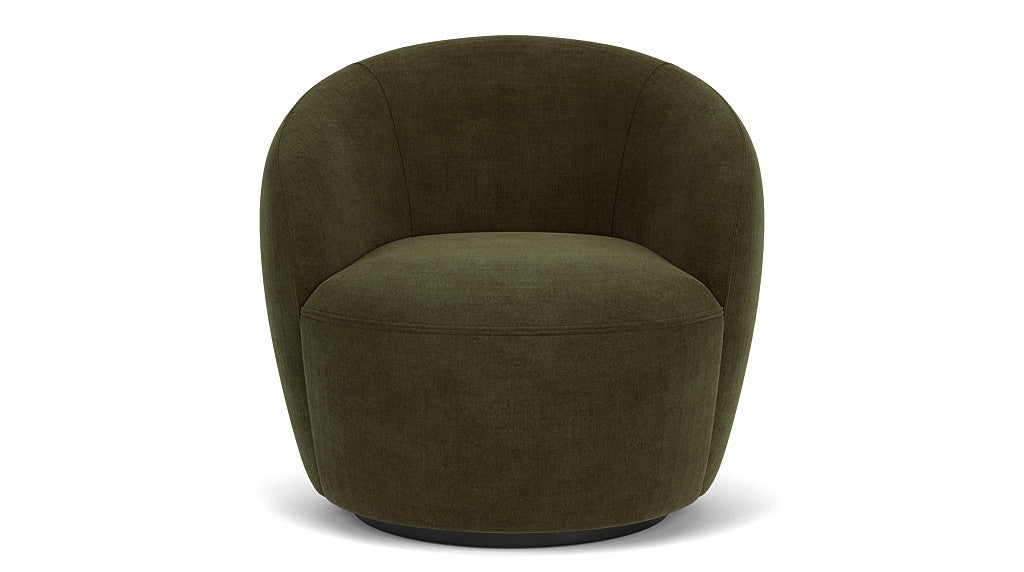 Rosie Swivel Chair, Moss Olive