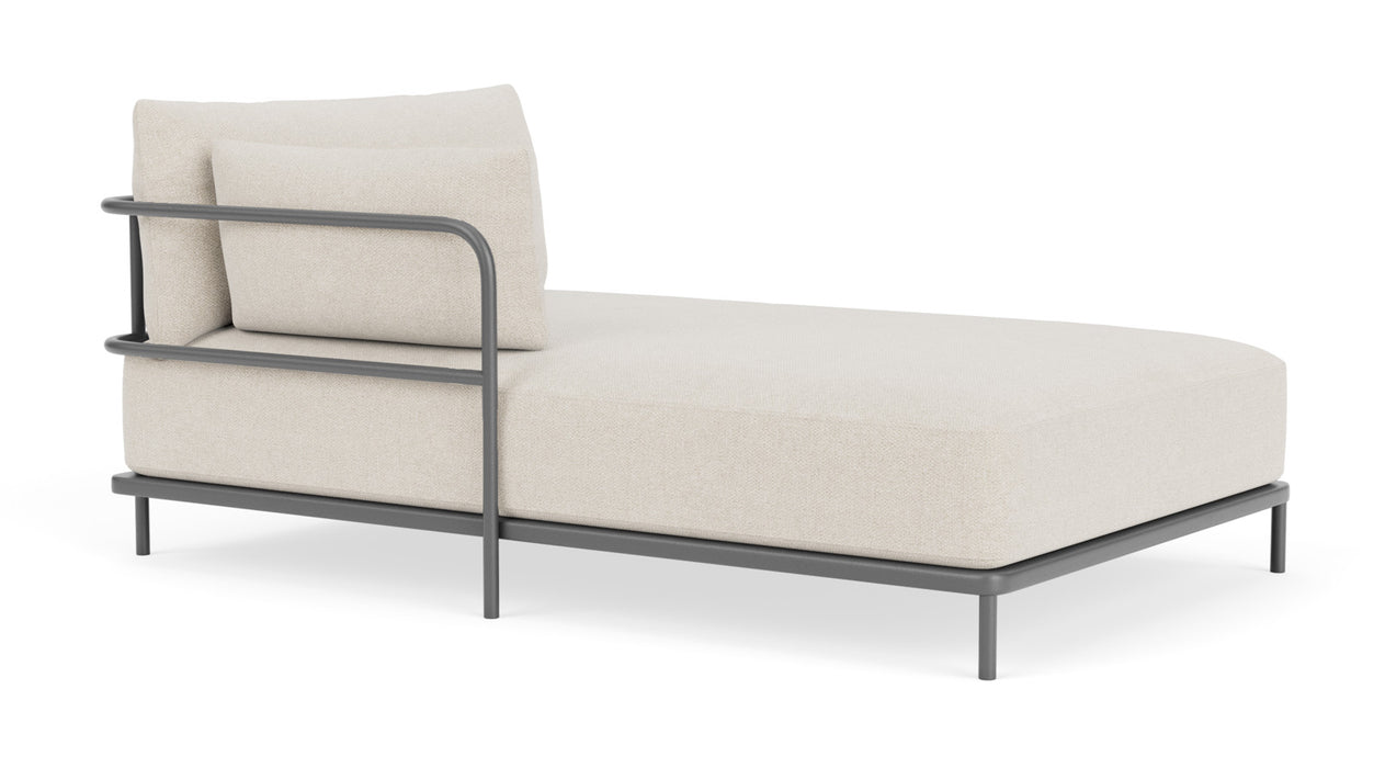 Vincent Outdoor, Module,Chaiselong arm left, Martinique,Anthracite Grey