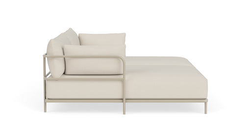 Vincent, Outdoor, 3 Seater Double Chaise, Sandshell, Coral Sand