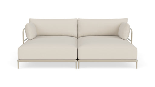 Vincent, Outdoor, 3 Seater Double Chaise, Sandshell, Coral Sand