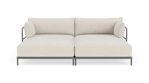 Vincent, Outdoor, 3 Seater Double Chaise, Martinique, Anthracite Grey