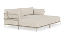 Vincent, Outdoor, 3 Seater Double Chaise, Sandshell, Coral Sand