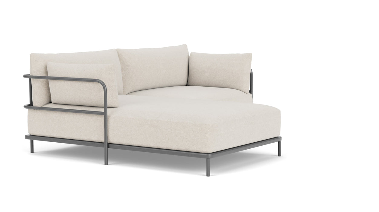 Vincent, Outdoor, 3 Seater Chaise Left, Martinique, Anthracite Grey