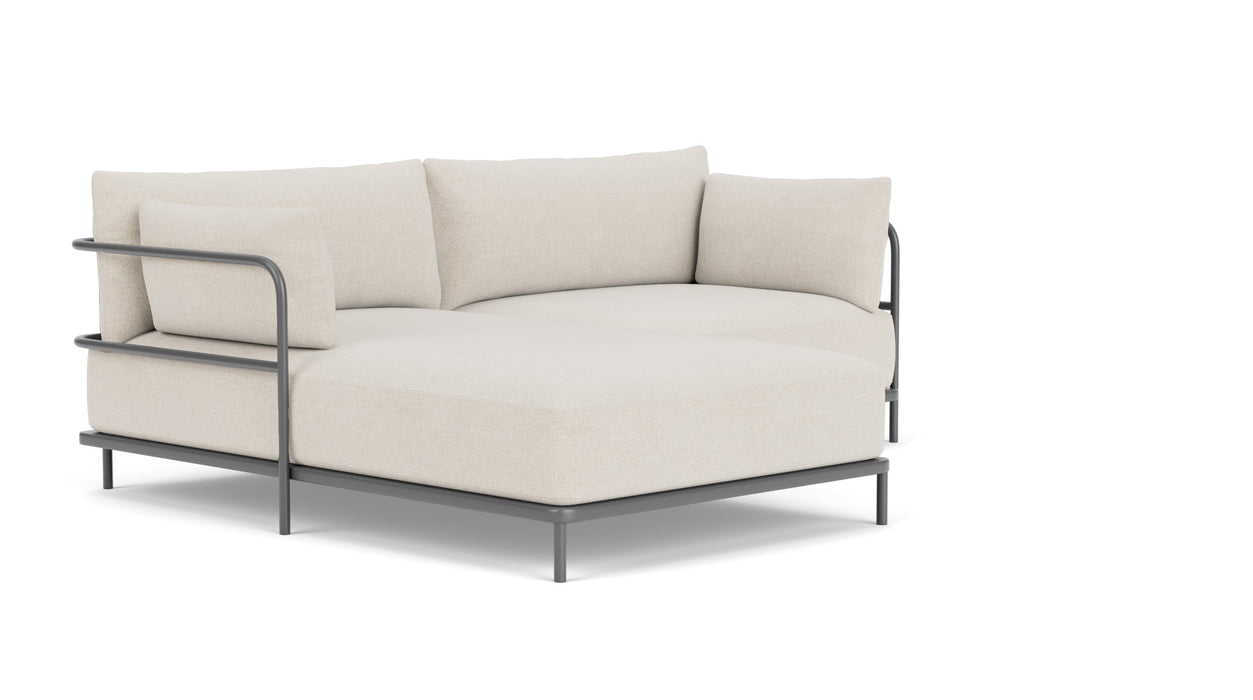 Vincent, Outdoor, 3 Seater Chaise Left, Martinique, Anthracite Grey