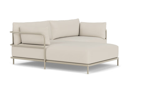 Vincent, Outdoor, 3 Seater Chaise Left, Sandshell, Coral Sand