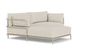 Vincent, Outdoor, 3 Seater Chaise Left, Sandshell, Coral Sand