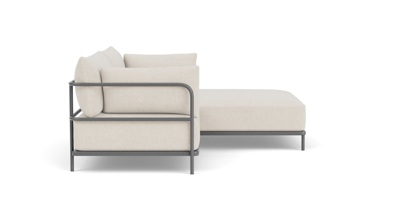 Vincent, Outdoor, 3 Seater Chaise Right, Martinique, Anthracite Grey