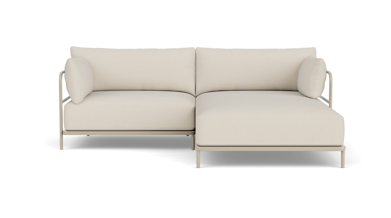 Vincent, Outdoor, 3 Seater Chaise Right, Sandshell, Coral Sand