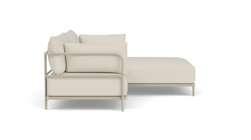Vincent, Outdoor, 3 Seater Chaise Right, Sandshell, Coral Sand