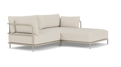 Vincent, Outdoor, 3 Seater Chaise Right, Sandshell, Coral Sand