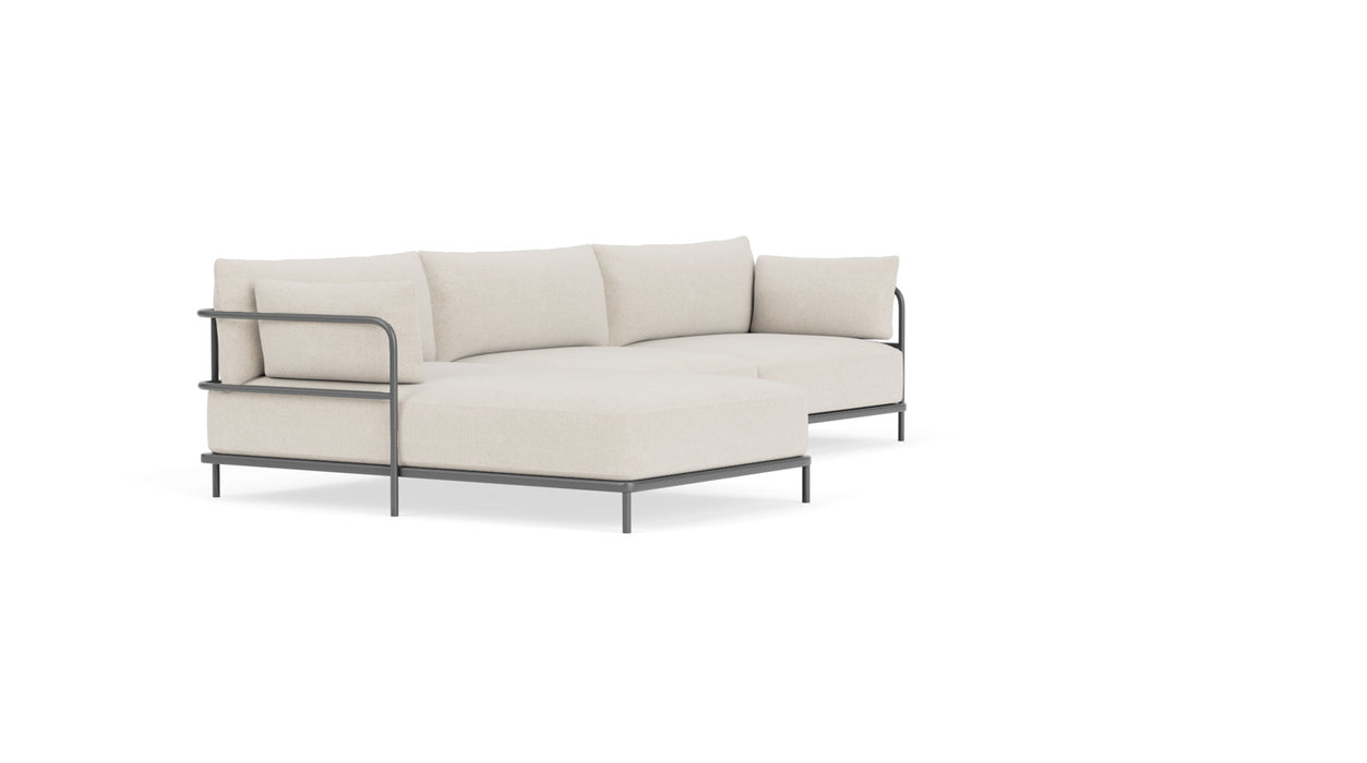 Vincent, Outdoor, 4 Seater Chaise Left, Martinique, Anthracite Grey