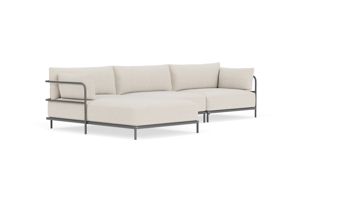 Vincent, Outdoor, 4 Seater Chaise Left, Martinique, Anthracite Grey