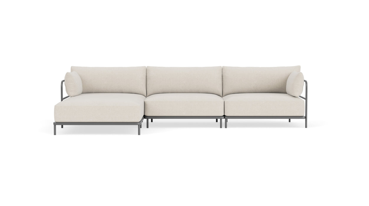 Vincent, Outdoor, 4 Seater Chaise Left, Martinique, Anthracite Grey