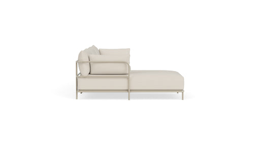 Vincent, Outdoor, 4 Seater Chaise Left, Sandshell, Coral Sand