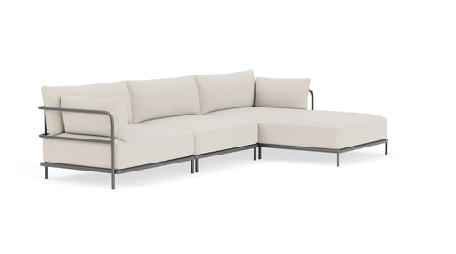 Vincent, Outdoor, 4 Seater Chaise Right, Martinique, Anthracite Grey