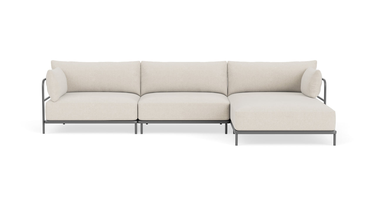 Vincent, Outdoor, 4 Seater Chaise Right, Martinique, Anthracite Grey