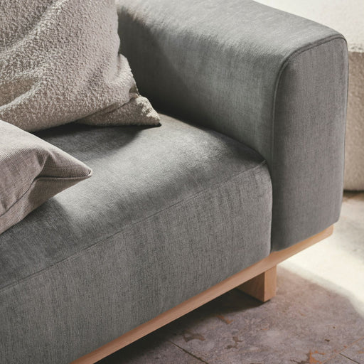 Aya 4-seater Couch, Planet Grey Green, Oak Soap