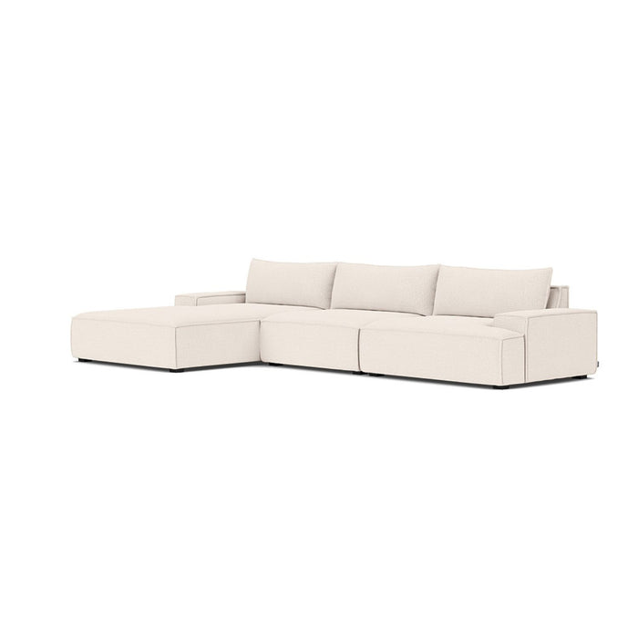 Daphne 3 Seater Chaise Left, Maya Cream