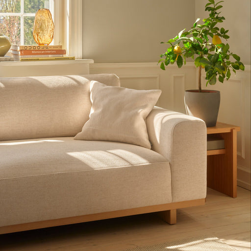 Aya 3.5 Seater Couch Moonlight Sand, Oak Soap