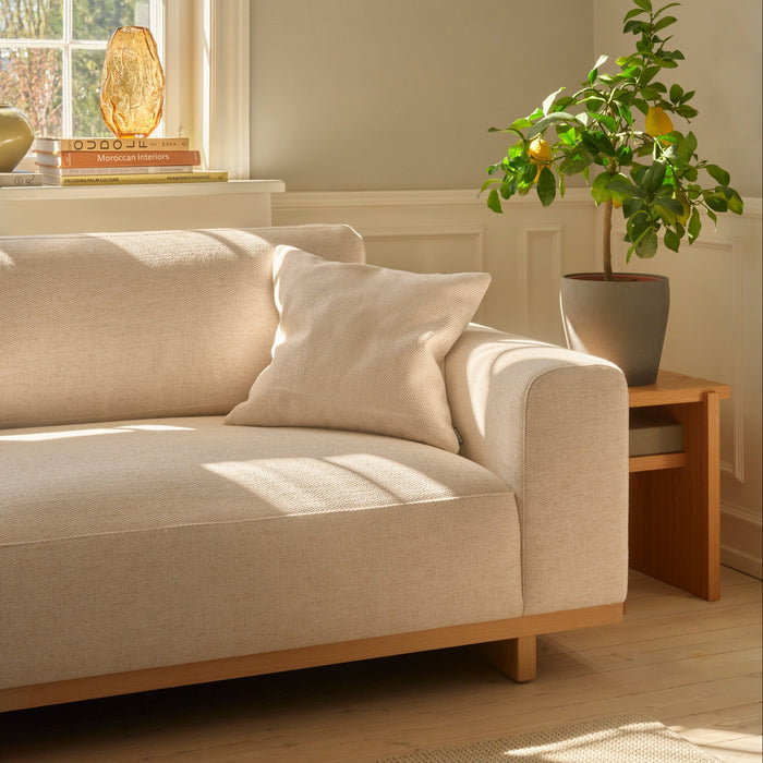 Aya 3.5 Seater Couch Moonlight Sand, Oak Soap