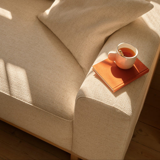 Aya 3.5 Seater Couch Moonlight Sand, Oak Soap