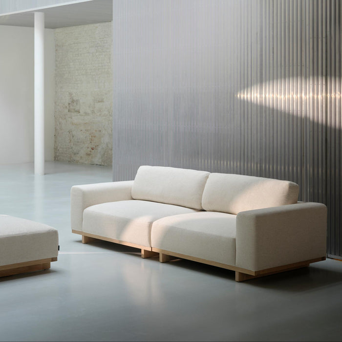 Aya 3.5 Seater Couch Moonlight Sand, Oak Soap