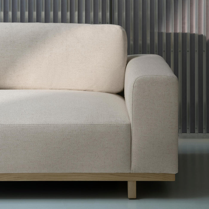 Aya 3.5 Seater Couch Moonlight Sand, Oak Soap