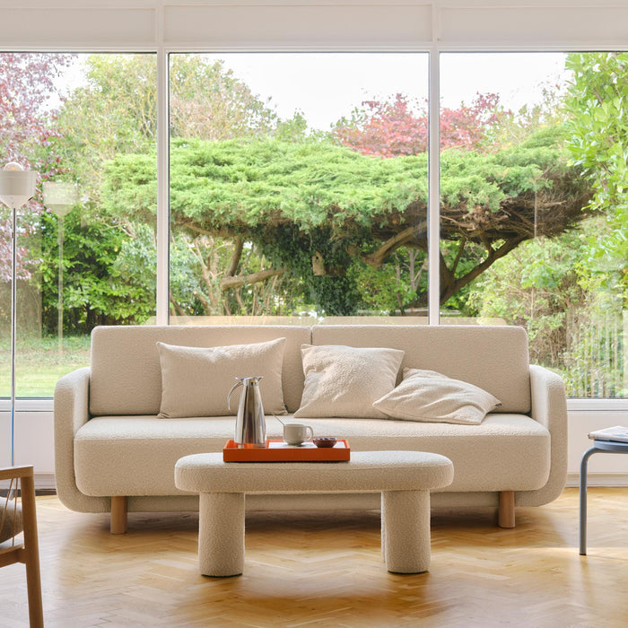 Clara Sleeper Couch, Pasha Dune, Oak Soap